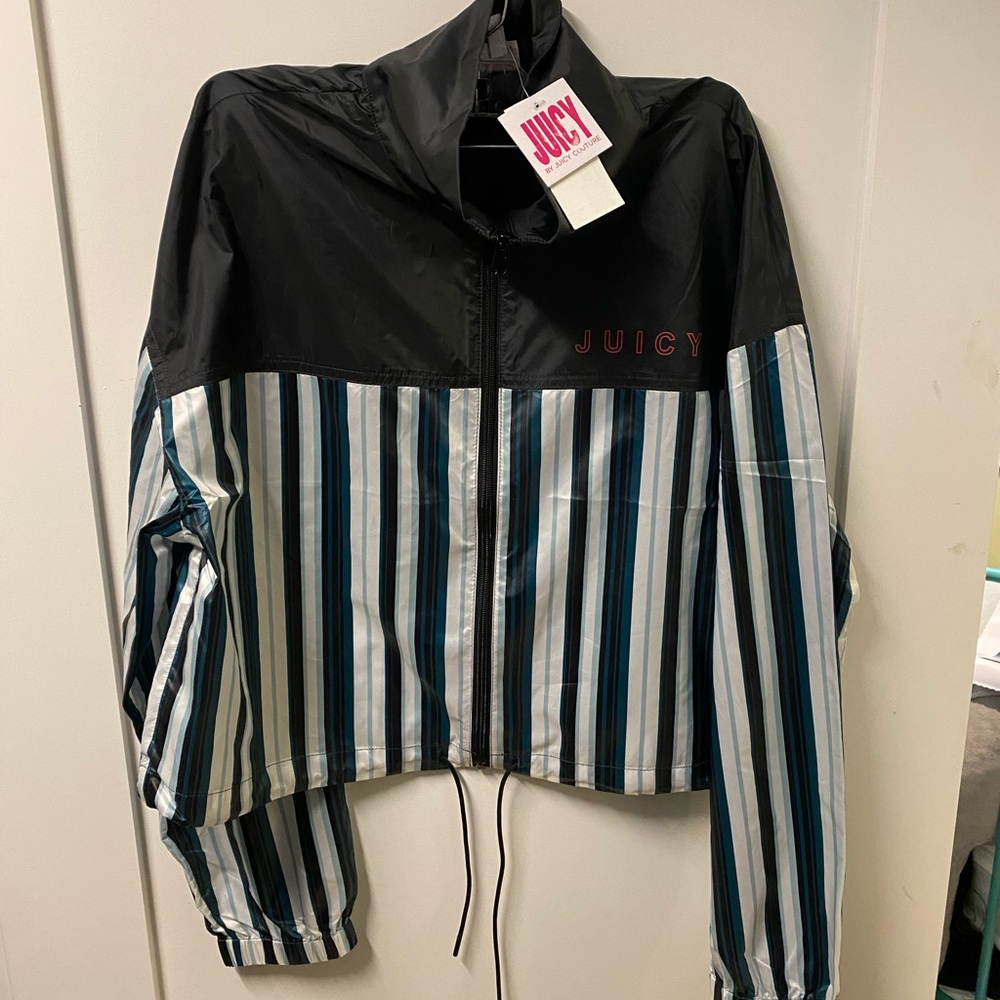 Juicy Couture slightly cropped wind breaker NWT